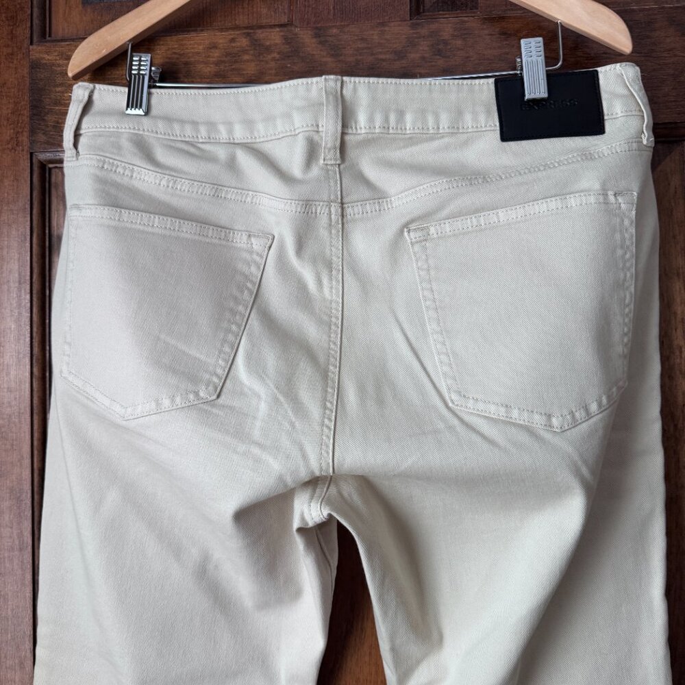 Express #5 Off White 5-Pocket Jeans 34 x 30 Slim - Picture 9 of 15